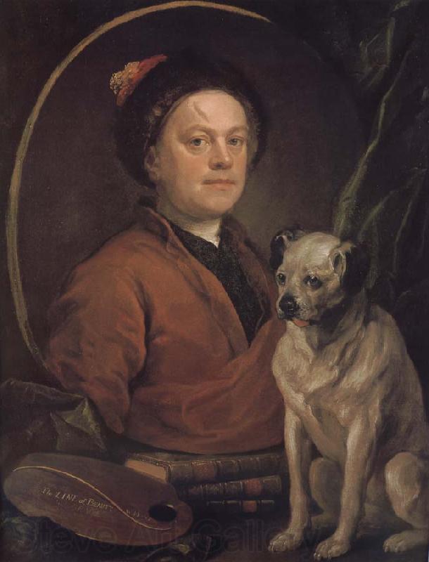William Hogarth The artist and his dog Germany oil painting art